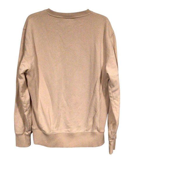 Superdry tan Unisex Code Linear Loose Crew Sweatshirt size medium - Picture 3 of 3